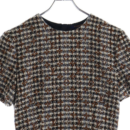 Louis Vuitton 22 AW Monogram All Over Print Gold Button Belt Design Tweed Short — view 3