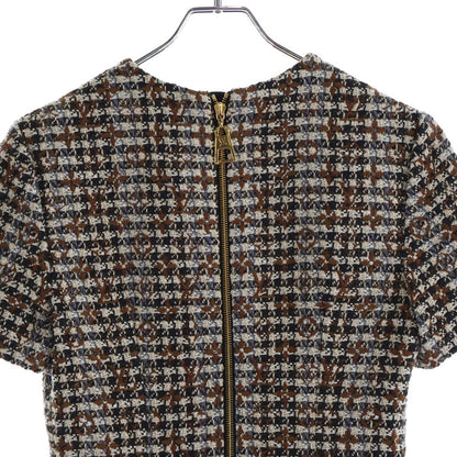 Louis Vuitton 22 AW Monogram All Over Print Gold Button Belt Design Tweed Short — view 4