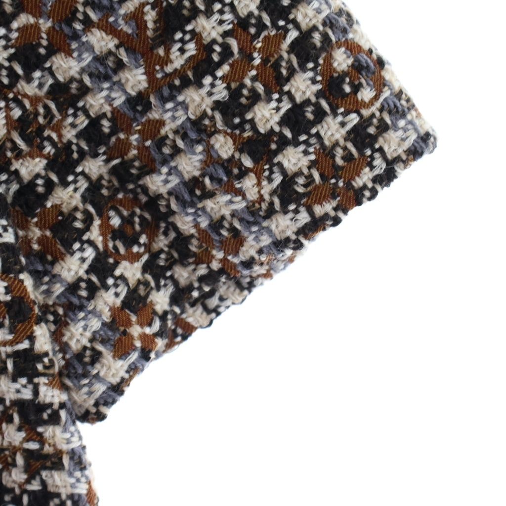 Louis Vuitton 22 AW Monogram All Over Print Gold Button Belt Design Tweed Short — view 5