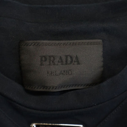 Prada Crew Neck Short Sleeve T-Shirt Black — view 6