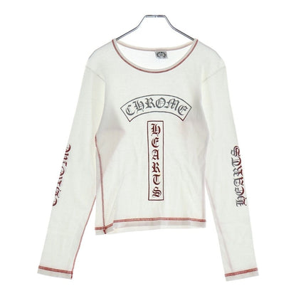 Chrome Hearts Vintage T Bar Sleeve Gradation Logo Inside Out Long Crew Neck Top