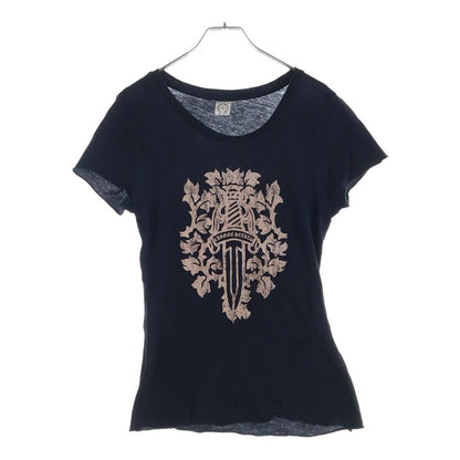 Chrome Hearts Vine Dagger Cutoff Short Sleeve Crew Neck T-Shirt Black