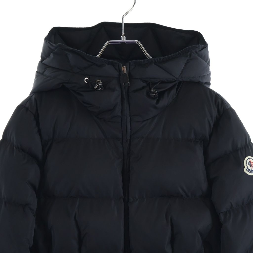 Moncler Avocette Nylon Long Down Jacket Black — view 3