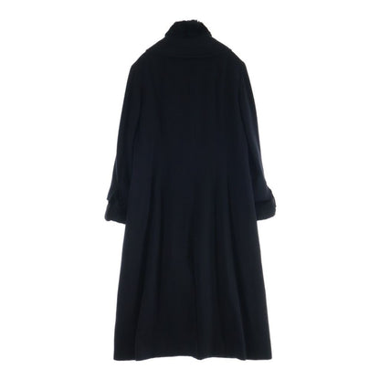 Chanel Rabbit Fur Cashmere Long Coat Black — view 2