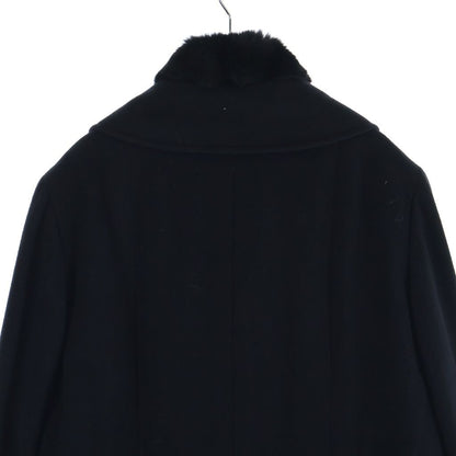 Chanel Rabbit Fur Cashmere Long Coat Black — view 4