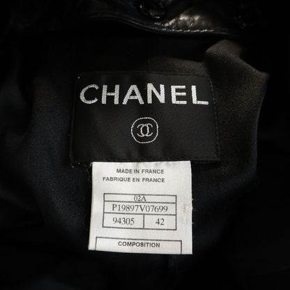 Chanel Rabbit Fur Cashmere Long Coat Black — view 7