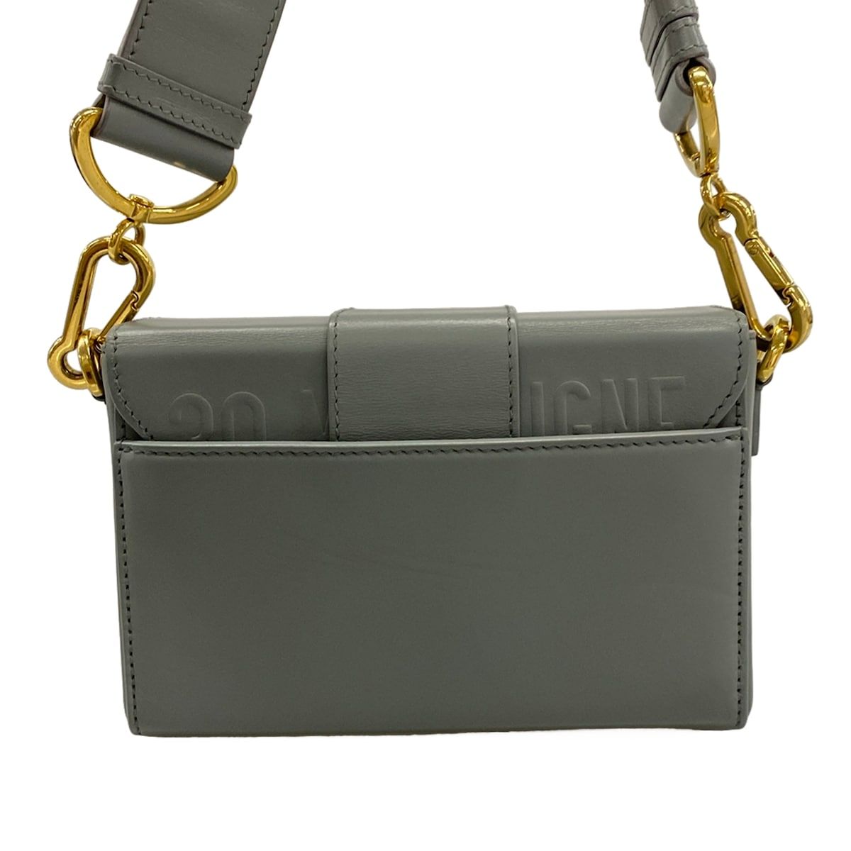 Dior Shoulder Bag Box Gray Leather — view 3