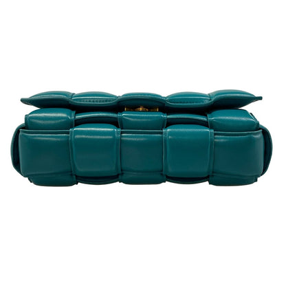 Bottega Veneta Shoulder Bag Padded Cassette Blue Green Lambskin — view 5