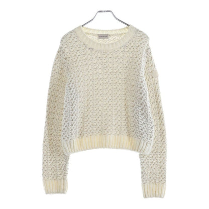 Moncler 25 SS Boucle Cotton Texture Knit Sweater White