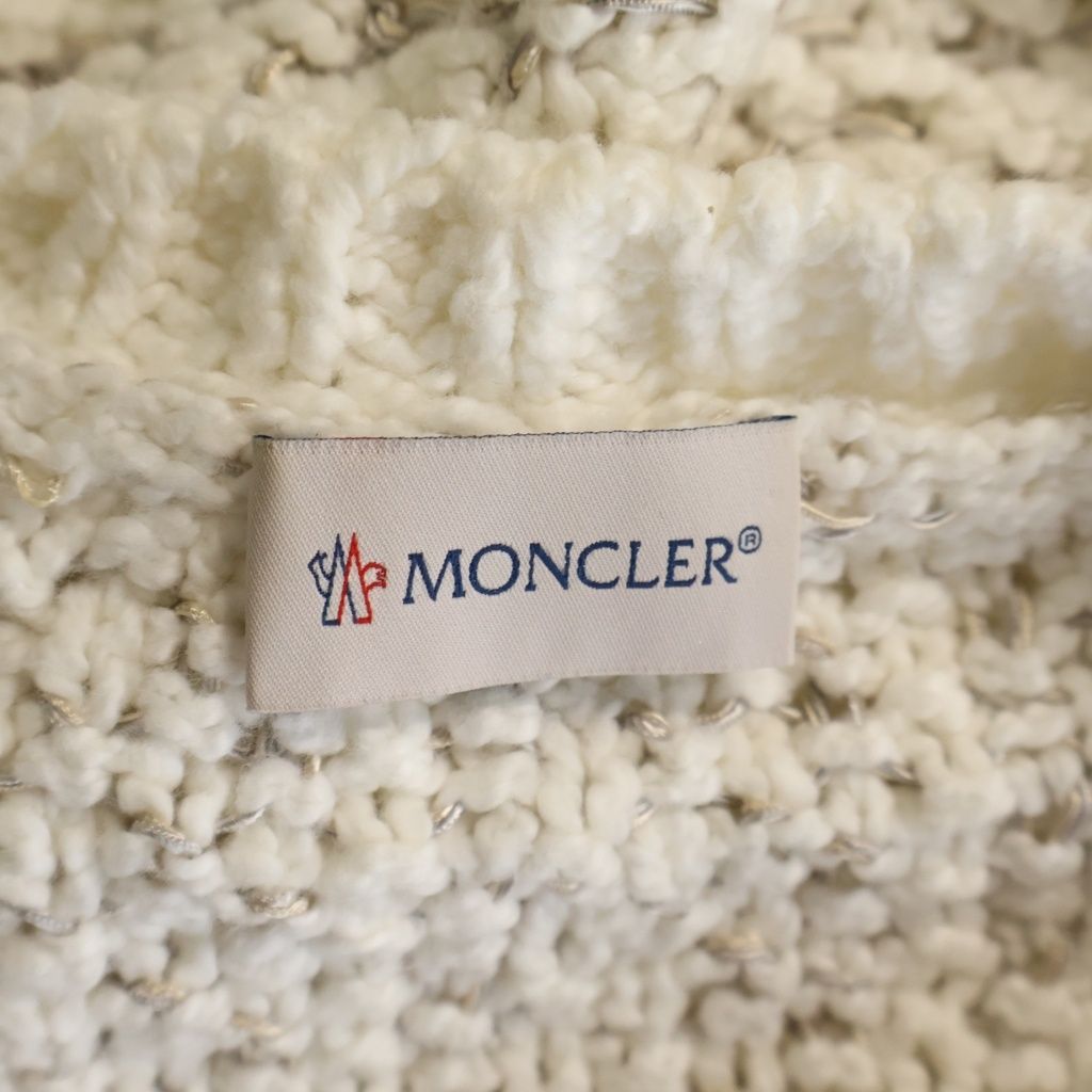 Moncler 25 SS Boucle Cotton Texture Knit Sweater White — view 7