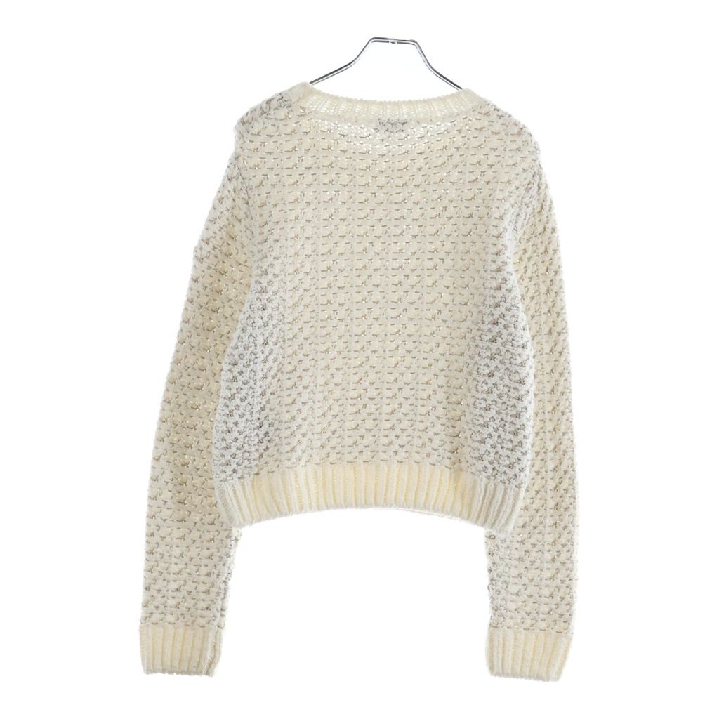 Moncler 25 SS Boucle Cotton Texture Knit Sweater White — view 2