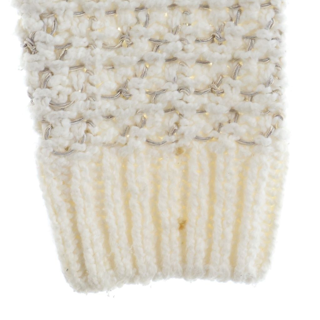 Moncler 25 SS Boucle Cotton Texture Knit Sweater White — view 5
