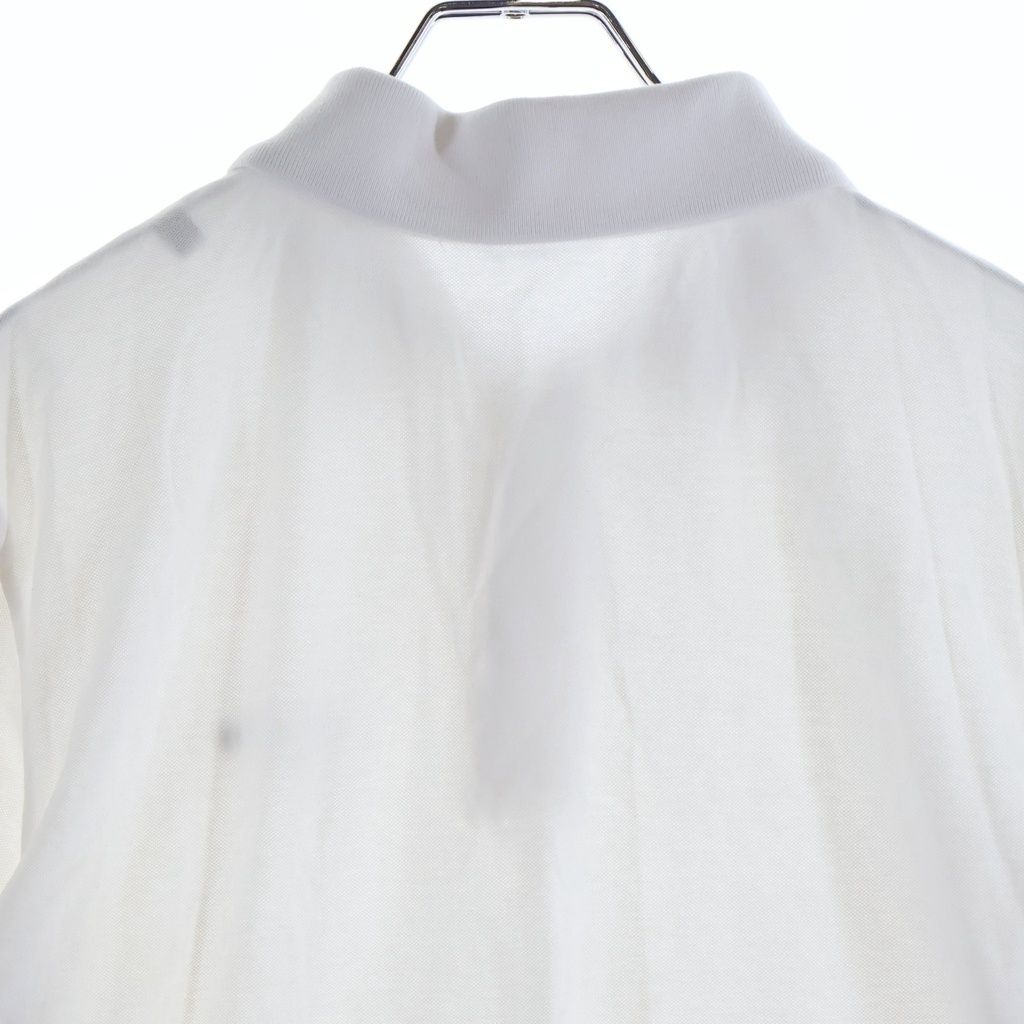 Moncler Chest Logo Embroidery Sleeve Patch Short Polo Shirt White — view 4