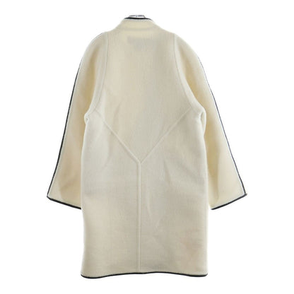 Louis Vuitton Alpaca Clip Monogram Lambskin Accent Chain Design Front Coat White — view 2