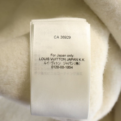 Louis Vuitton Alpaca Clip Monogram Lambskin Accent Chain Design Front Coat White — view 8