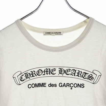 Chrome Hearts Comme Des Garcons Scroll Label Print Short Sleeve T-Shirt White — view 3