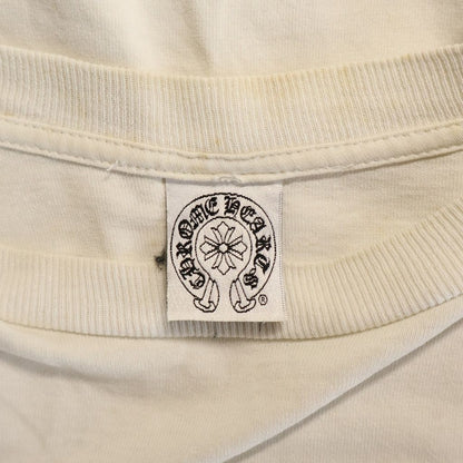 Chrome Hearts Vintage Sleeve Floral Horseshoe Print Long T-Shirt Black White — view 7