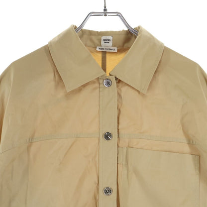 Hermes Clou de Selle Sellier Buttons Snap Button Long Sleeve Shirt Beige — view 3