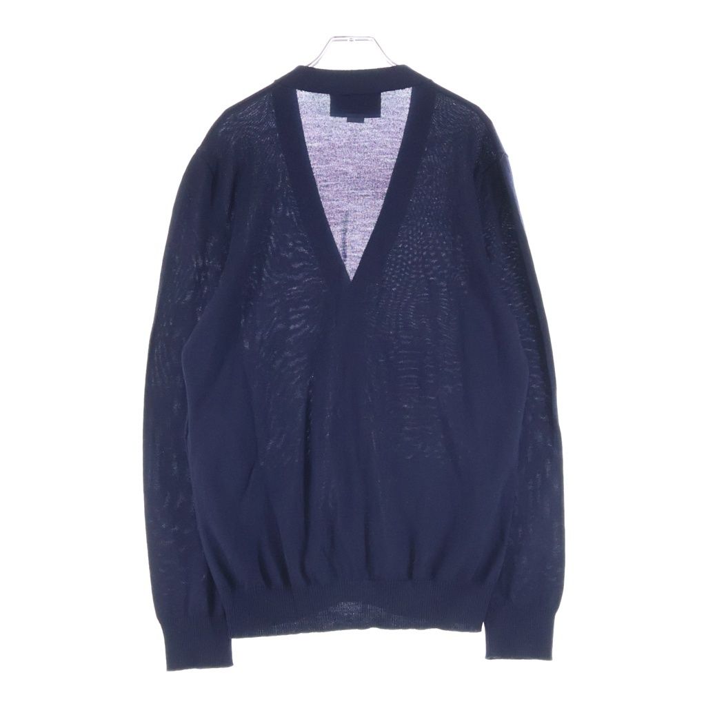 Gucci 19 SS Wool Jacquard Cardigan Logo Embroidery Navy — view 2