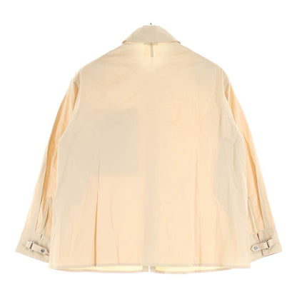 Hermes Sellier Buttons Cartouche Slider Zip Up Long Sleeve Shirt Beige — view 2