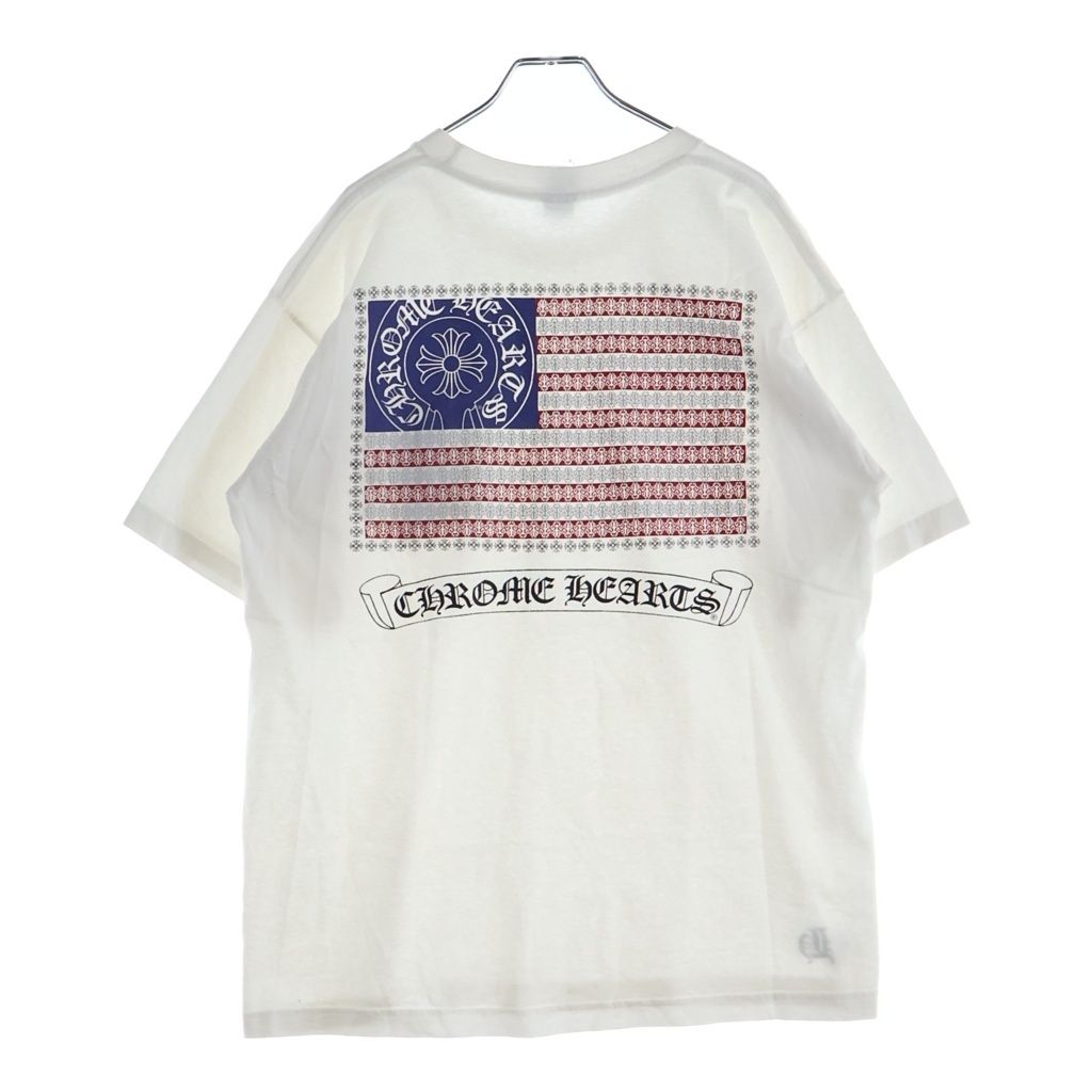 Chrome Hearts Vintage American Flag Tee T-Shirt Stars and Stripes Horseshoe
