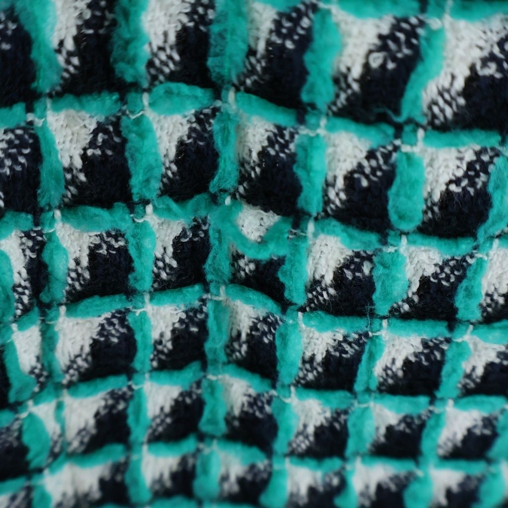 Chanel Gripoix Button Tweed Zip Up Jacket Green — view 6