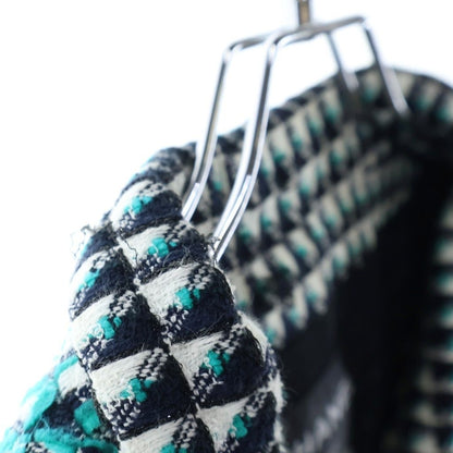 Chanel Gripoix Button Tweed Zip Up Jacket Green — view 5