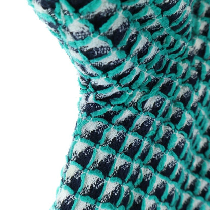 Chanel Gripoix Button Tweed Zip Up Jacket Green — view 4