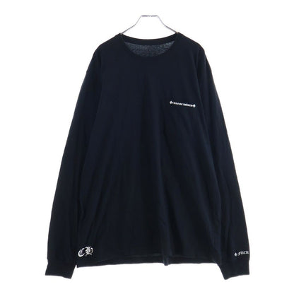 Chrome Hearts Logo Print Long Sleeve T-Shirt Crew Neck Top Black — view 2