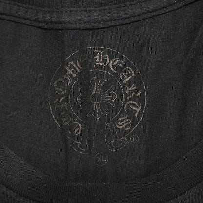 Chrome Hearts Logo Print Long Sleeve T-Shirt Crew Neck Top Black — view 7