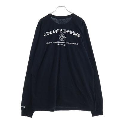 Chrome Hearts Logo Print Long Sleeve T-Shirt Crew Neck Top Black