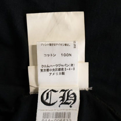 Chrome Hearts Logo Print Long Sleeve T-Shirt Crew Neck Top Black — view 8