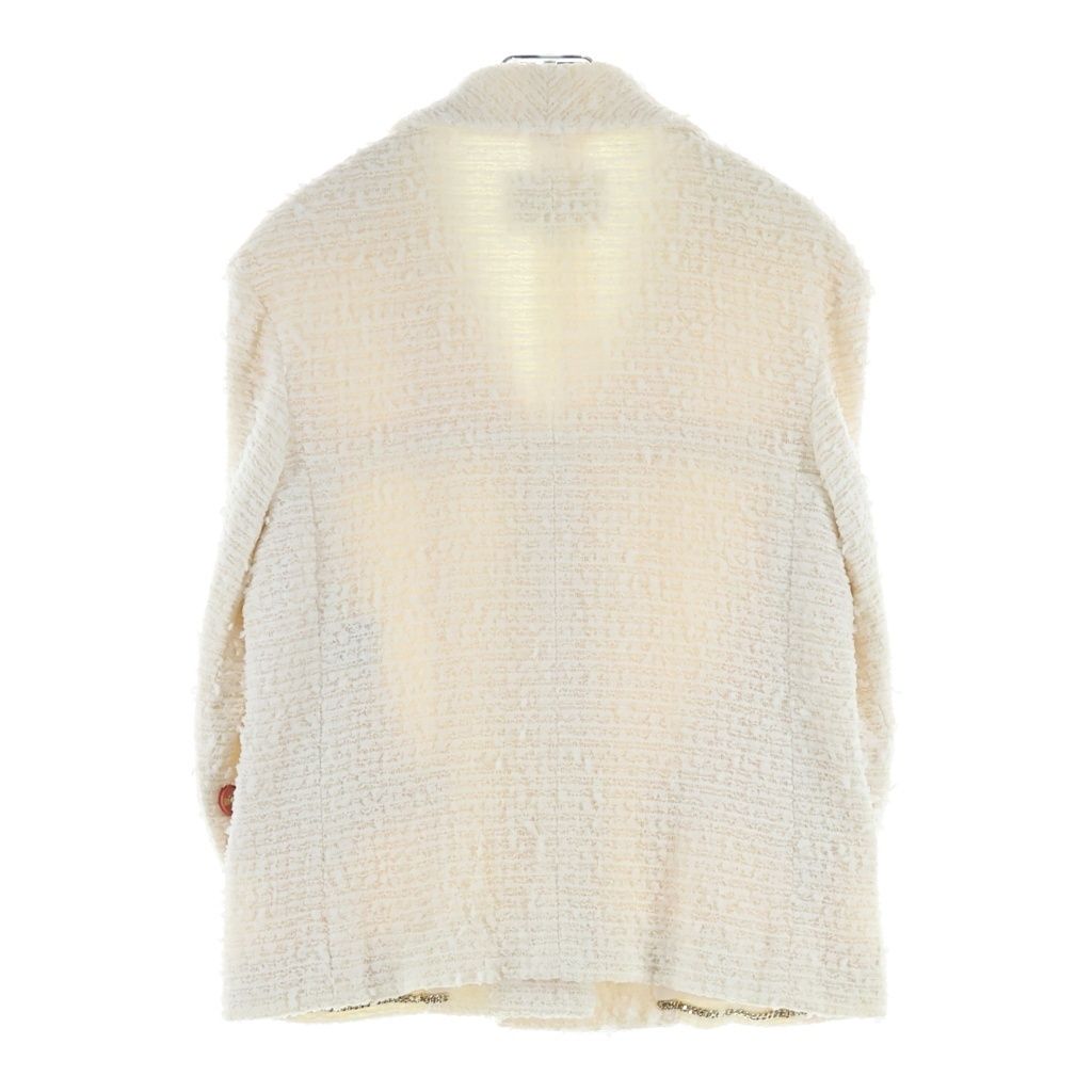 Chanel Lion Button Double Breasted Tweed Jacket Ivory — view 2