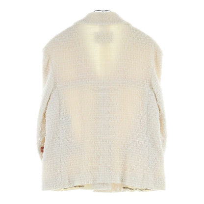 Chanel Lion Button Double Breasted Tweed Jacket Ivory — view 2