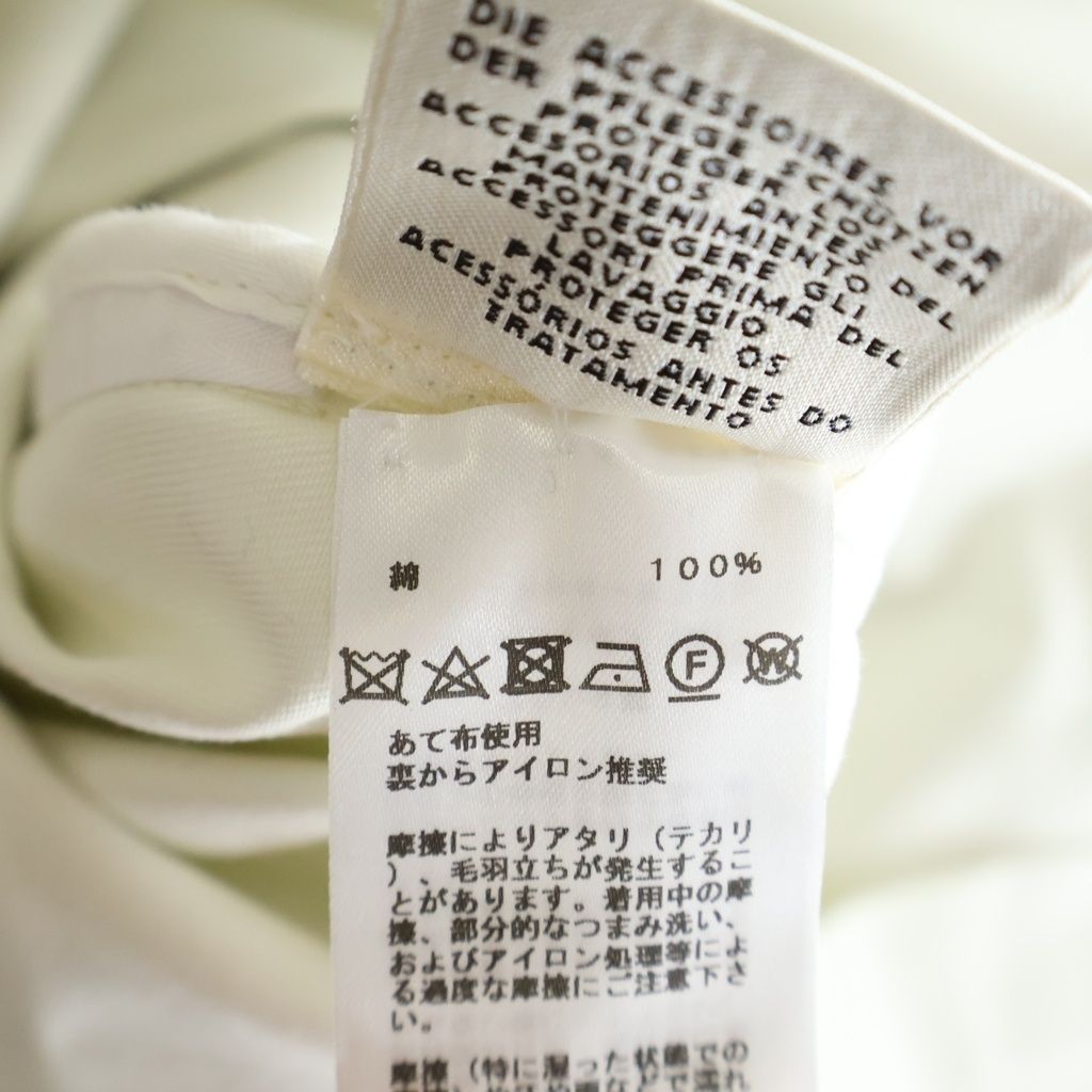 Hermes Sellier Buttons Stand Collar Cotton Twill Long Coat White — view 7