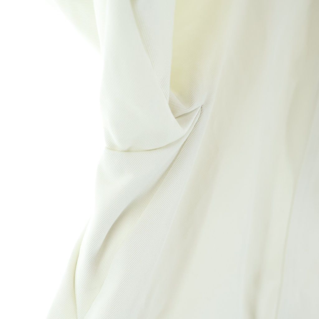 Hermes Sellier Buttons Stand Collar Cotton Twill Long Coat White — view 5