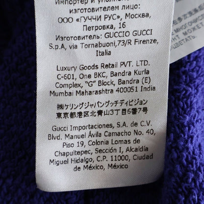 Gucci Tiger Front Print Crew Neck Sweatshirt Blue — view 8
