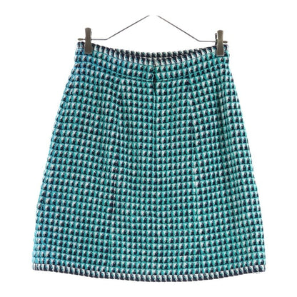 Chanel Gripoix Button Tweed Mini Skirt Green — view 2