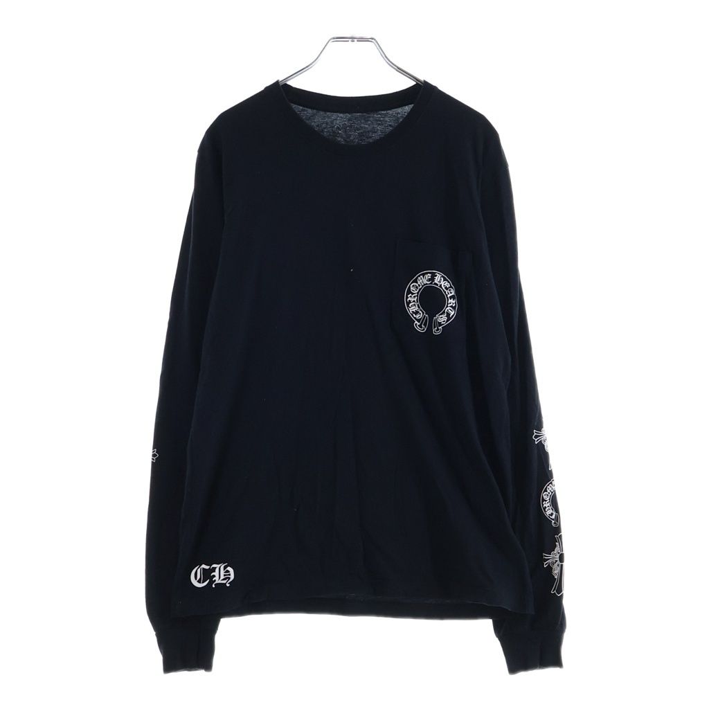 Chrome Hearts Vintage CH Long Sleeve T-Shirt Back T Bar Print T Black — view 2