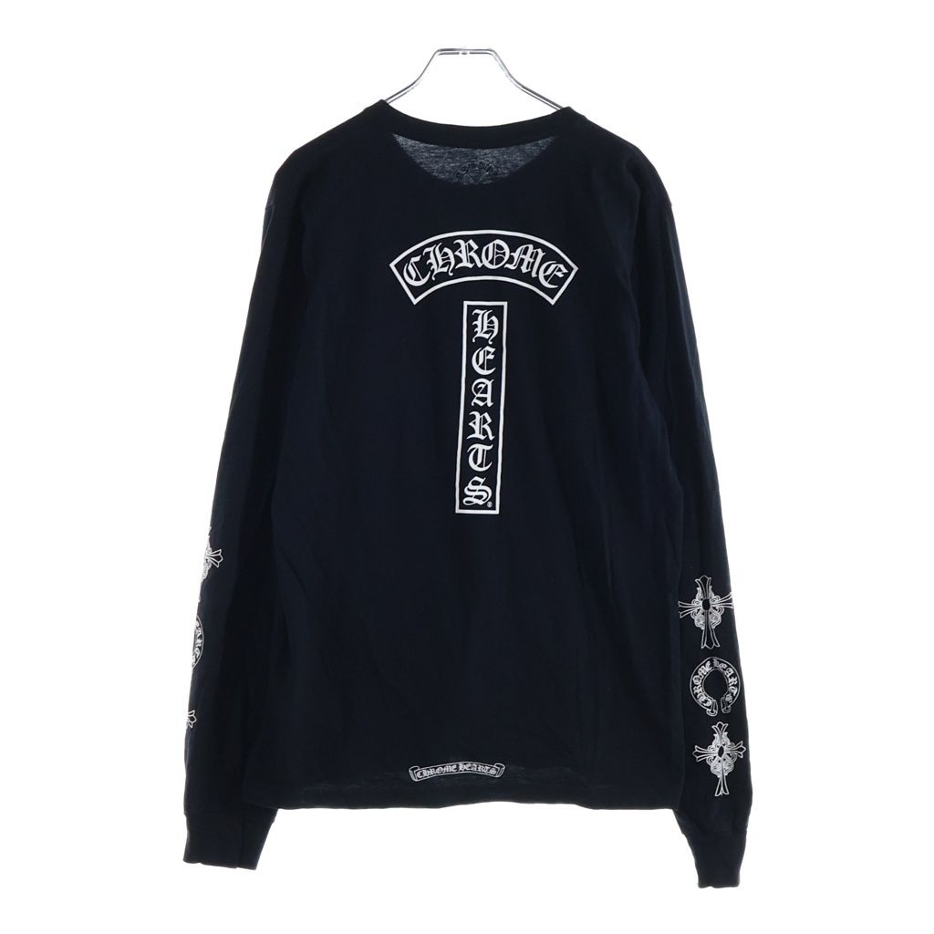 Chrome Hearts Vintage CH Long Sleeve T-Shirt Back T Bar Print T Black