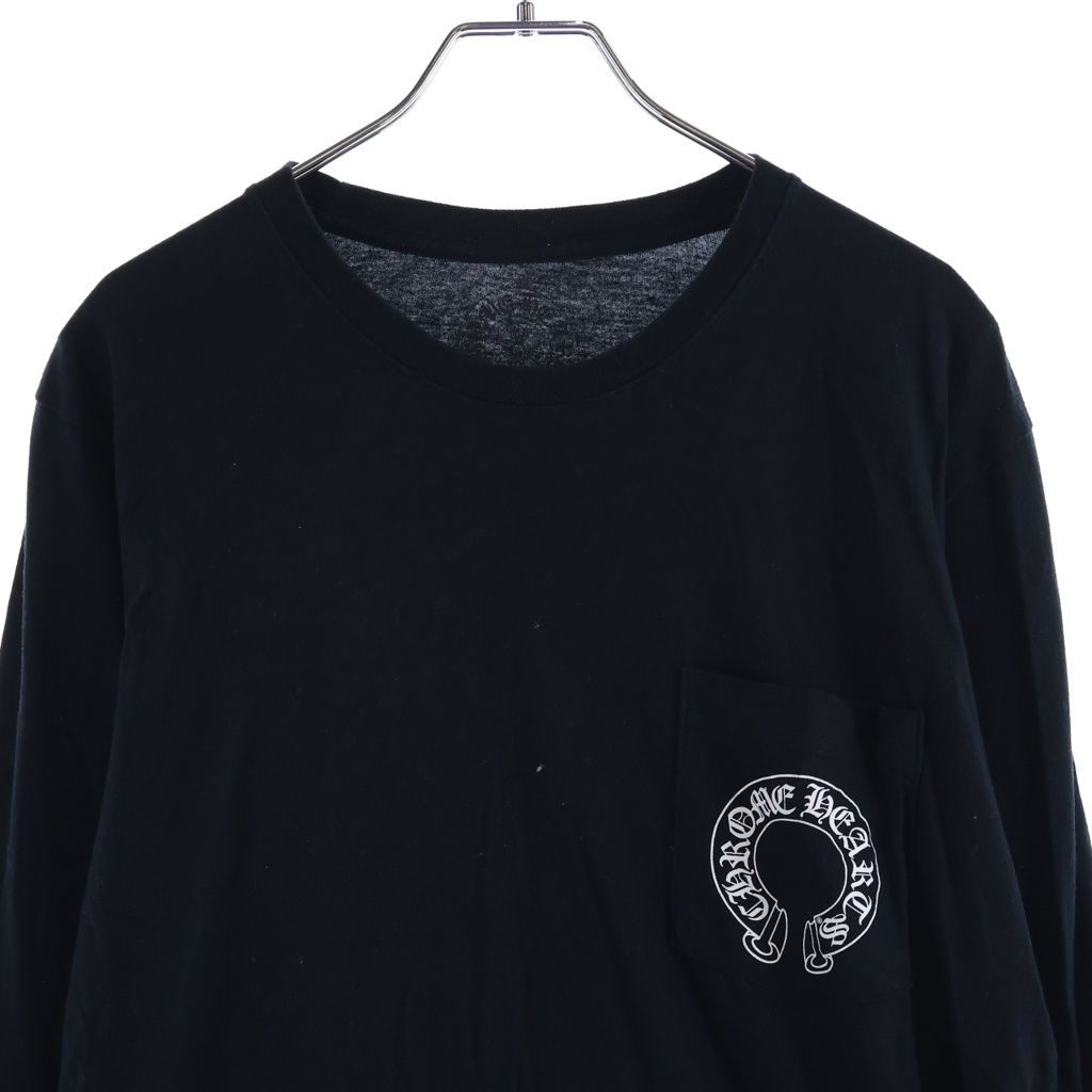 Chrome Hearts Vintage CH Long Sleeve T-Shirt Back T Bar Print T Black — view 3