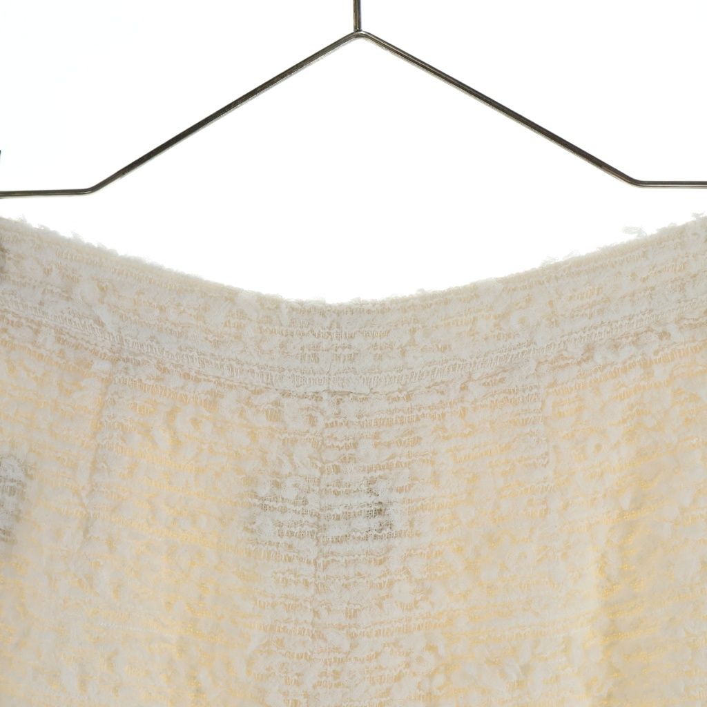 Chanel Tweed Wide Pants Ivory — view 4
