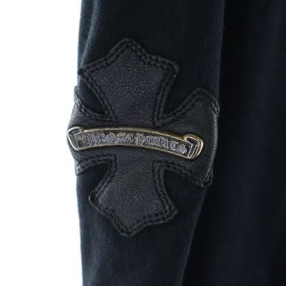 Chrome Hearts Vintage CH Plus Leather Patch Sweatpants Black — view 6