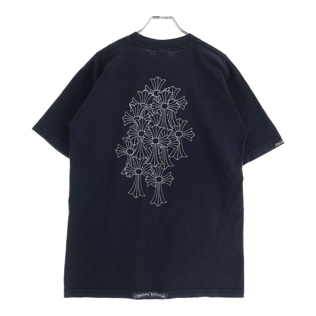 Chrome Hearts Vintage Back Cemetery Short Sleeve Tee Cross Print T-Shirt Black