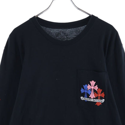 Chrome Hearts Multicolor Cemetery Cross Long Sleeve T-Shirt Black — view 3