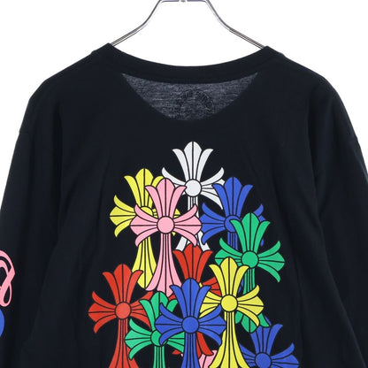 Chrome Hearts Multicolor Cemetery Cross Long Sleeve T-Shirt Black — view 4