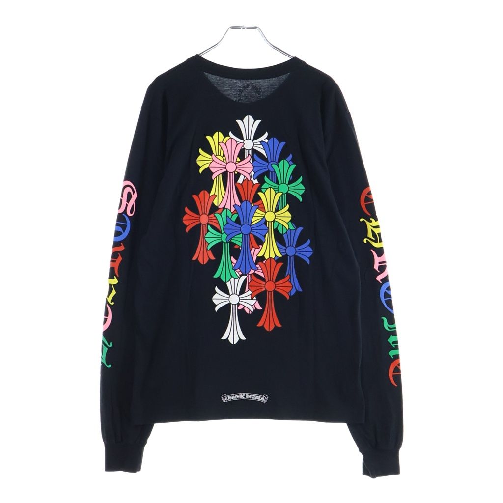 Chrome Hearts Multicolor Cemetery Cross Long Sleeve T-Shirt Black