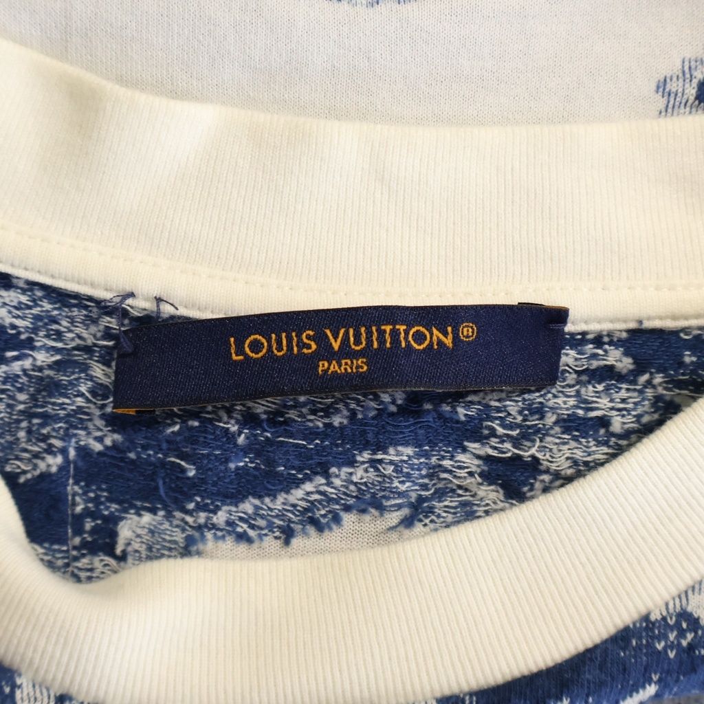 Louis Vuitton 23 AW Graphic Monogram Short Sleeve T-Shirt Blue White — view 6