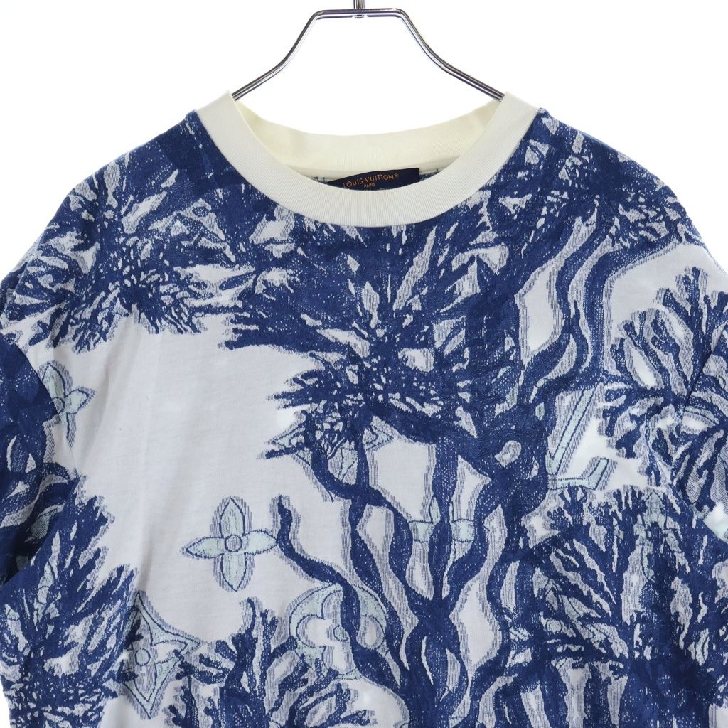Louis Vuitton 23 AW Graphic Monogram Short Sleeve T-Shirt Blue White — view 3