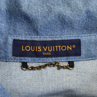 Louis Vuitton Monogram Patchwork Denim Long Sleeve Paneled Polo Shirt — view 6